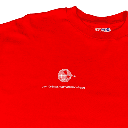 Vintage 90s New Orleans International Airport Pocket T-Shirt XL