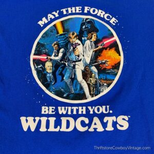 Star Wars T-Shirt May the Force Be With You Wildcats LARGE 2