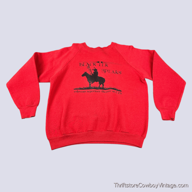 Vintage Black Elk Speaks Sweatshirt 90s Play Edyvean Repertory Theater CTS L/M 3
