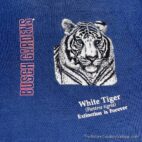 Kids Vintage 80s Busch Gardens T-Shirt White Tiger Youth Large 14-16