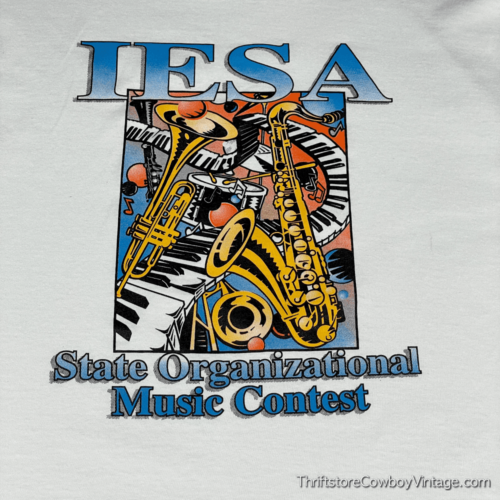 Vintage 90s IESA Organizational Music Contest T-SHIRT LARGE 2