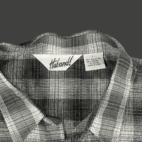 Vintage 90s Gray Plaid Shirt Haband LARGE