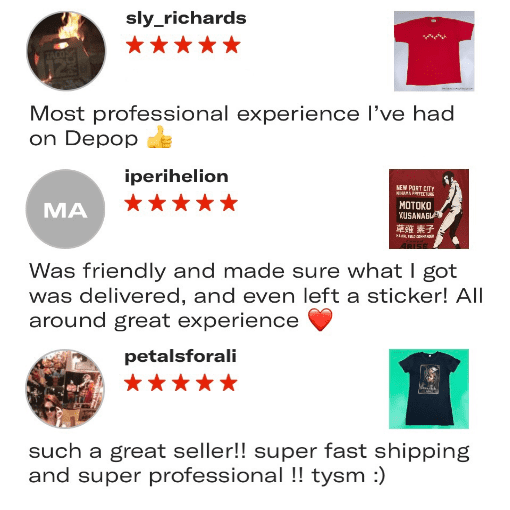Positive review from Depop