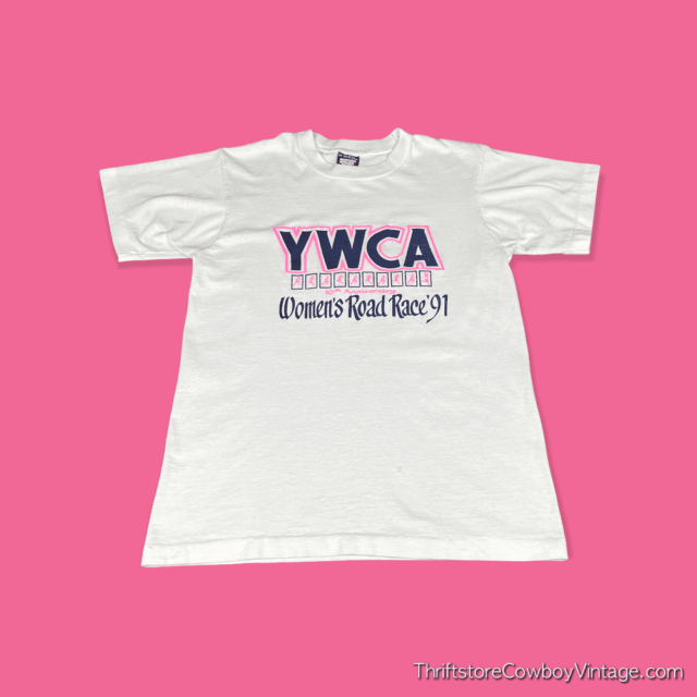 Vintage 90s YWCA Women’s Road Race T-Shirt SMALL 3