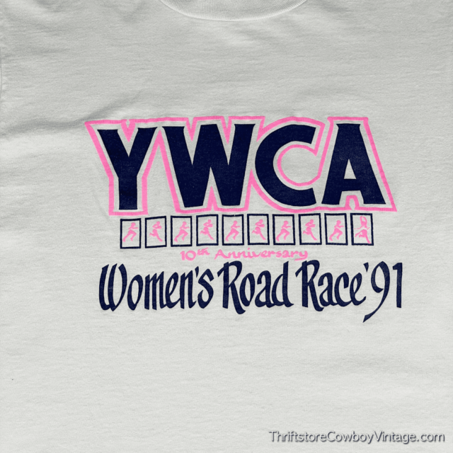 Vintage 90s YWCA Women’s Road Race T-Shirt SMALL 5