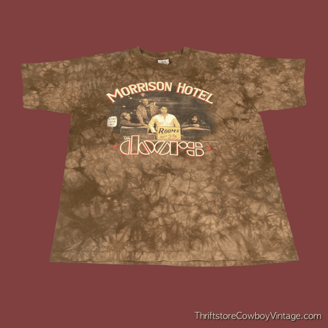 Vintage The Doors Band T-Shirt Liquid Blue Tie Dye Y2K 2002 LARGE 3