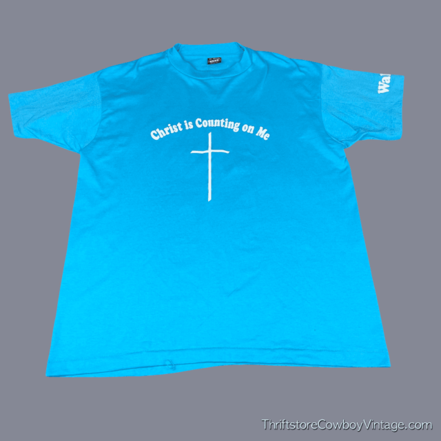 Vintage 90s Jesus “Christ is Counting on Me” T-Shirt XL 3