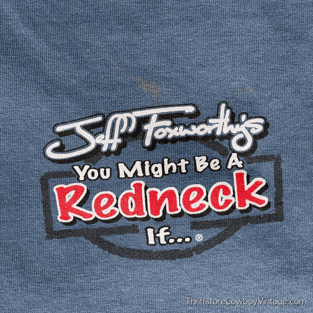 Vintage Y2K Jeff Foxworthy Redneck Fishing Excuses T-Shirt XL