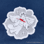 Vintage 90s Stitched Angel Doily Crewneck Sweatshirt MEDIUM/LARGE