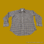 Vintage 70s Campus Rugged Country Brown Plaid Shirt 16 – 16 1/2 LARGE