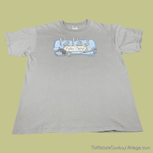 Y2K Grandpa “Pa Pa’s” Fishin’ Camp T-Shirt XL