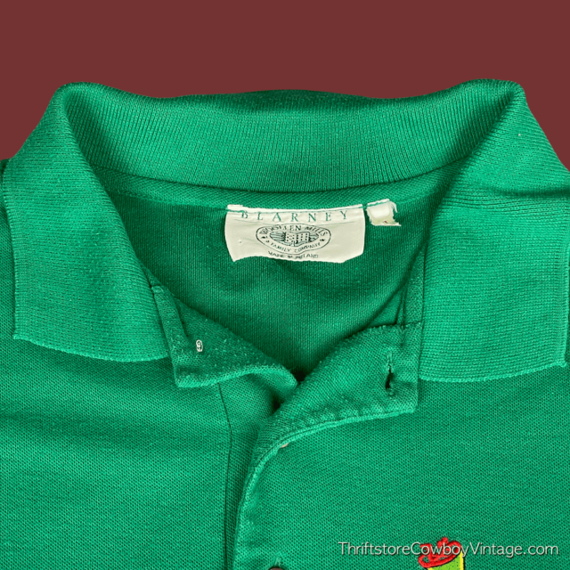 Vintage 90s Ireland Polo Embroidered Stitched Chest Crest Shirt LARGE 6