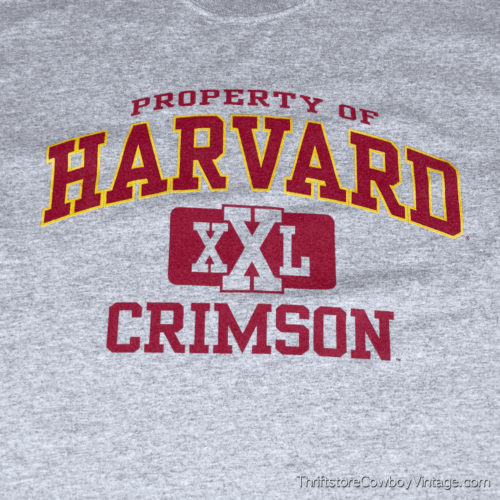 Vintage 90s Property Of Harvard Crimson Athletics T-Shirt LARGE 2