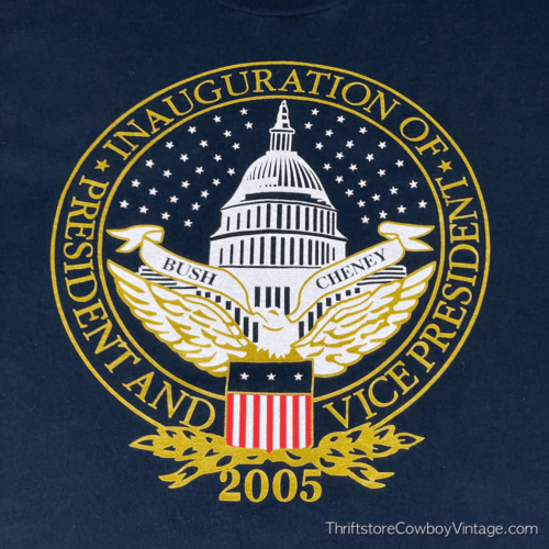 Y2K Bush Cheney Inauguration 2005 T-Shirt XL