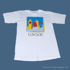 Vintage 90s London England Destination T-Shirt MEDIUM