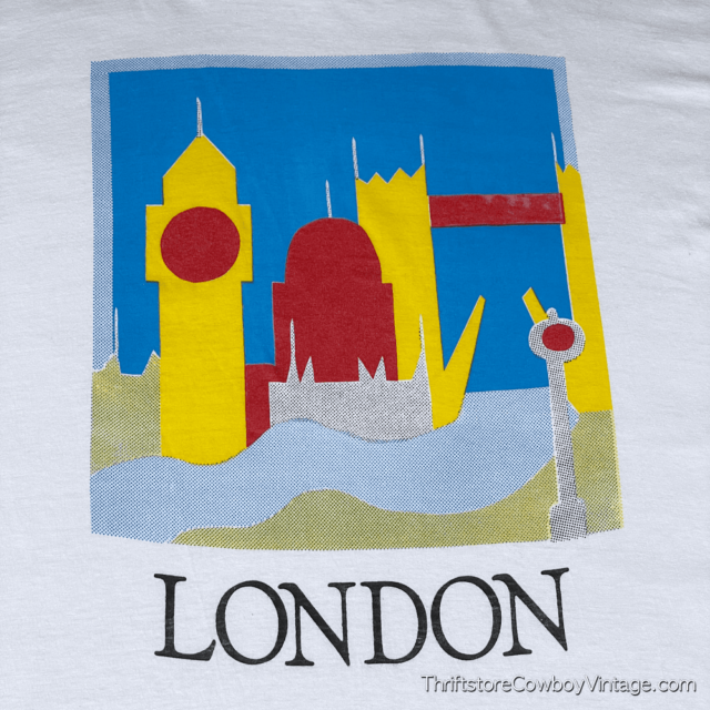 Vintage 90s London England Destination T-Shirt MEDIUM 4