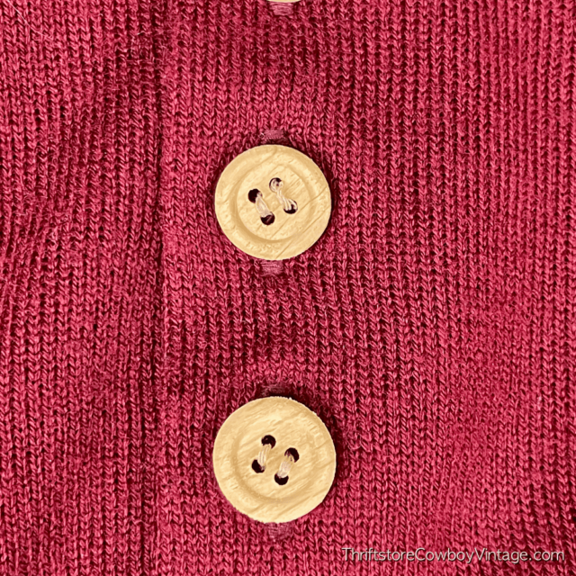 Vintage 90s Mock Neck Wooden Button Sweater LARGE 5