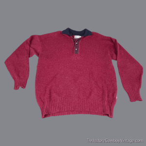 Vintage 80s Saville Row Wool Mock Neck Sweater LARGE