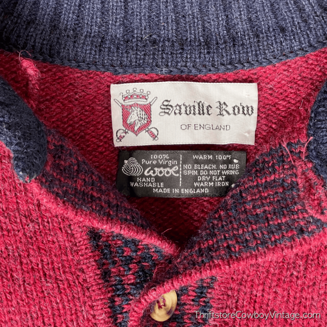 Vintage 80s Saville Row Wool Mock Neck Sweater LARGE 5