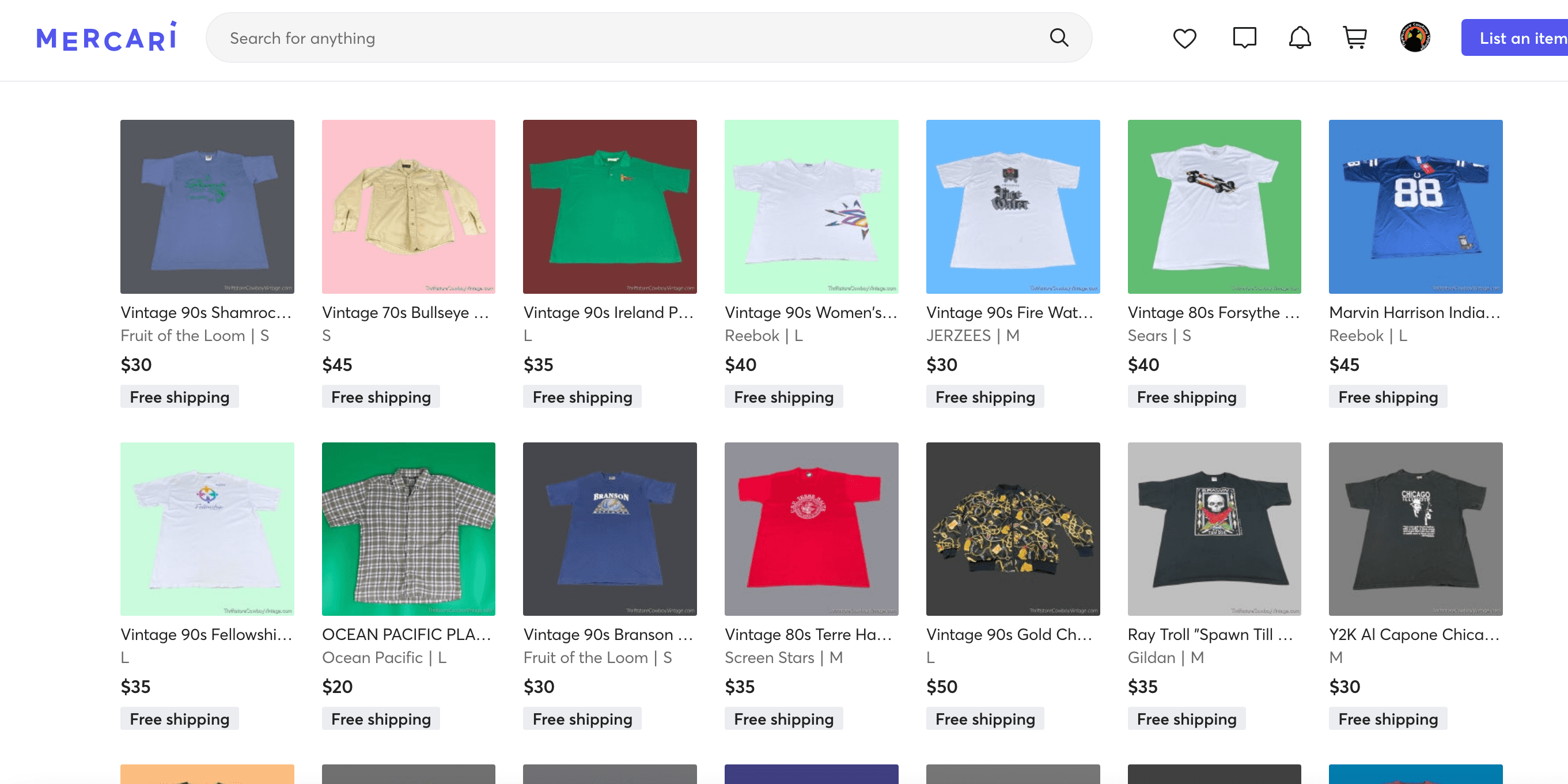 Vintage T-Shirts on Mercari.com