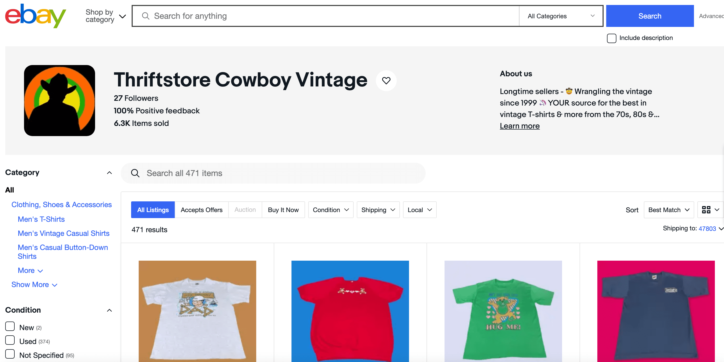 Vintage T-Shirts on eBay.com