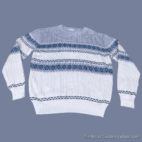 Vintage 80s Fair Isle Cable Knit Sweater MEDIUM