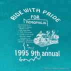 Vintage 90s Ride With Pride for Hemophilia (1995) T-Shirt LARGE