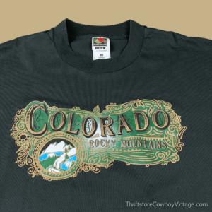 Vintage 90s Colorado Rocky Mountains T-Shirt LARGE 2