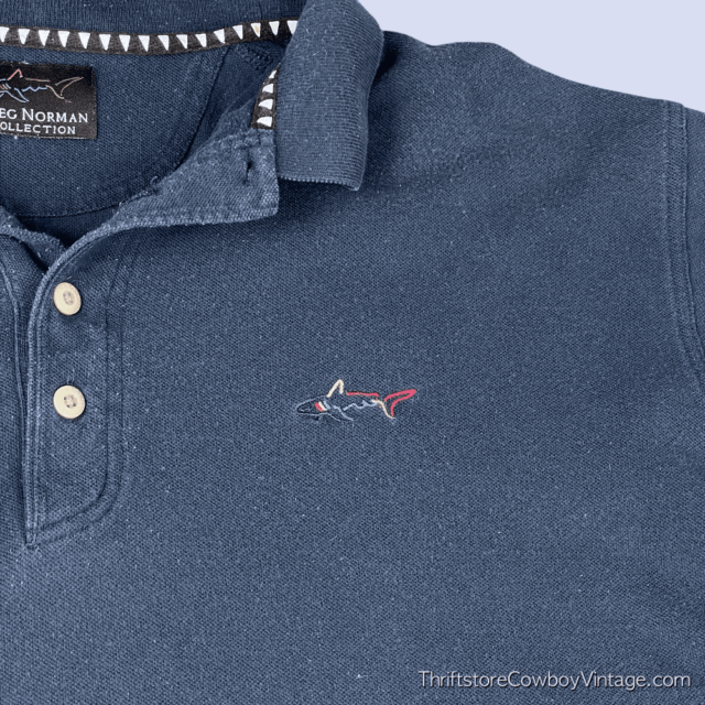 Y2K Greg Norman Collection Shark Golf Polo Shirt XL 4