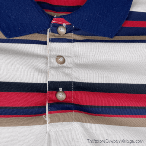 Vintage 80s Striped Polo Shirt Big Rock Clothing 3XL 2