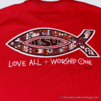 Vintage 90s Love All Worship One Skater T-Shirt MEDIUM