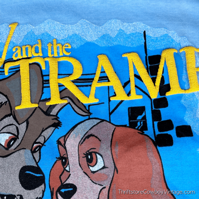 Vintage Deadstock 80s Lady and the Tramp Disney T-Shirt MEDIUM 5