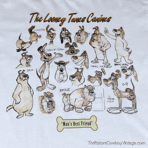 Vintage 90s Looney Tunes Canines T-Shirt LARGE 2