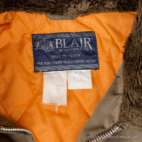 Vintage 70s Fuax Shearling Blair Bomber Jacket XL