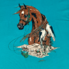 Vintage 80s Middle Eastern Desert Horse T-Shirt MEDIUM