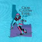 Vintage 90s Cross  Country Skiing Idaho Long Sleeve T-Shirt LARGE