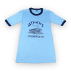 Vintage 80s Parthenon Athens Greece Women’s Ringer T-Shirt SMALL