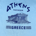 Vintage 80s Parthenon Athens Greece Women’s Ringer T-Shirt SMALL
