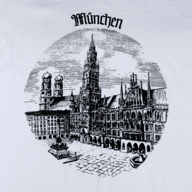 Vintage 80s Munich München Women’s Ringer T-Shirt MEDIUM 4