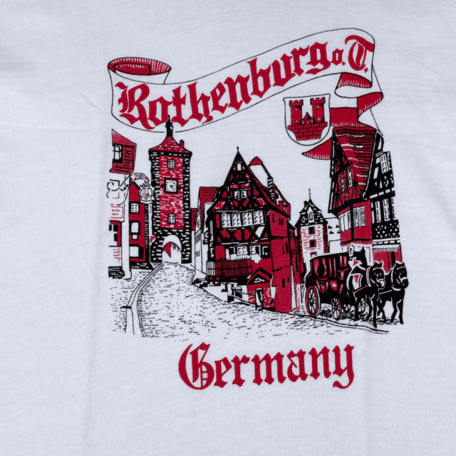 Vintage 80s Rothenburg Germany Women’s T-Shirt MEDIUM 4