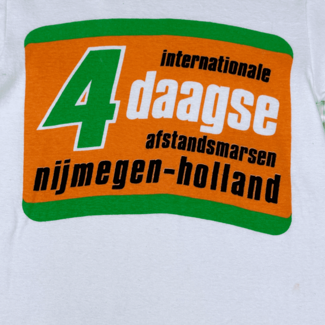 Vintage 80s Internationale 4 Daagse Afstandsmarsen Nijmegen (4 Days Marches) Women’s T-Shirt SMALL 4