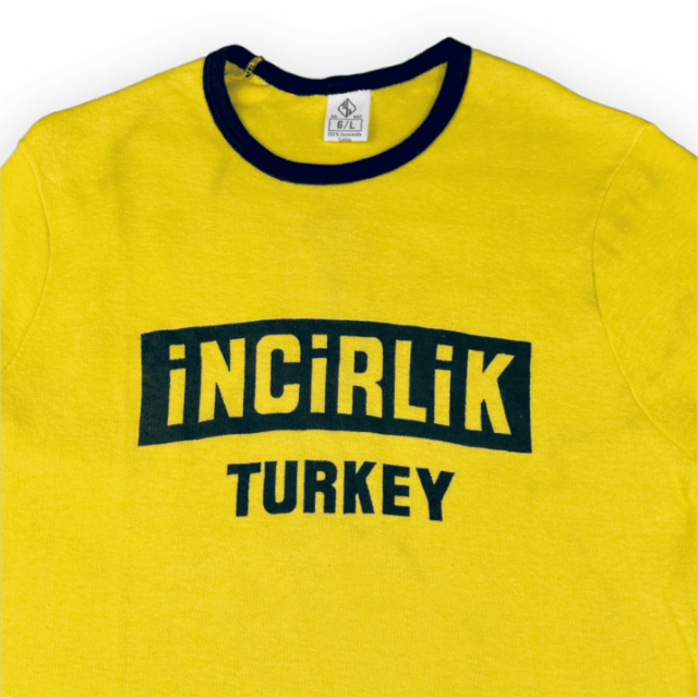 Vintage 70s Incirlik Turkey Ringer T-Shirt SMALL 4