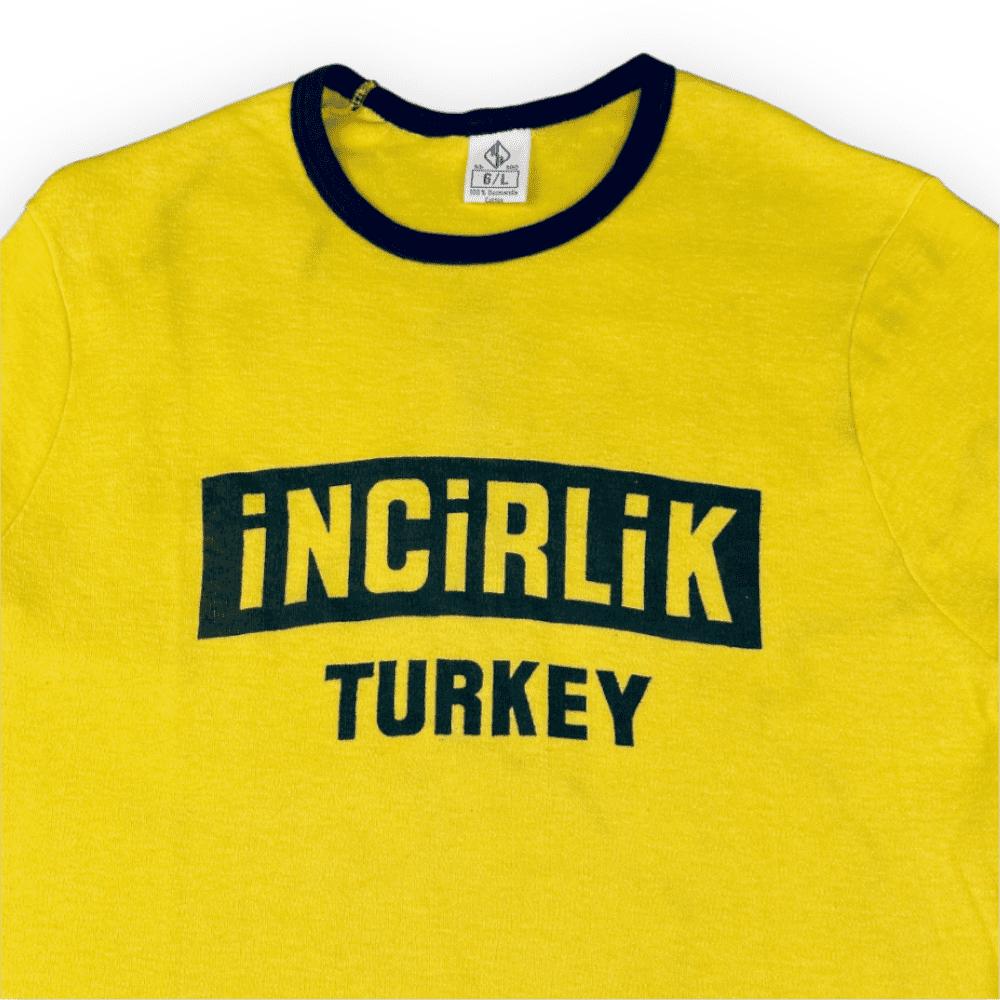 Vintage 70s Incirlik Turkey Ringer T-Shirt SMALL 2