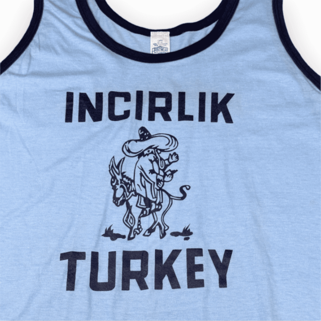 Vintage 70s Incirlik Turkey Tank Top Basketball Shirt MEDIUM 5