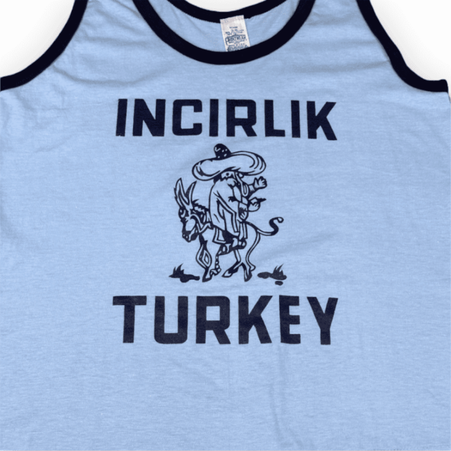 Vintage 70s Incirlik Turkey Tank Top Basketball Shirt SMALL 5