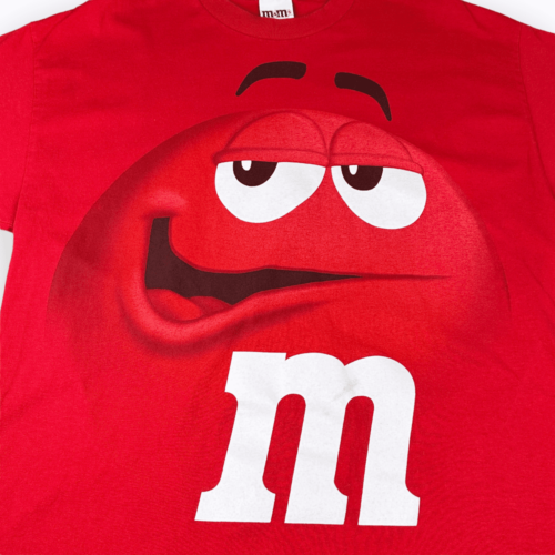 Y2K Red M&M Candy Character T-Shirt XL 2
