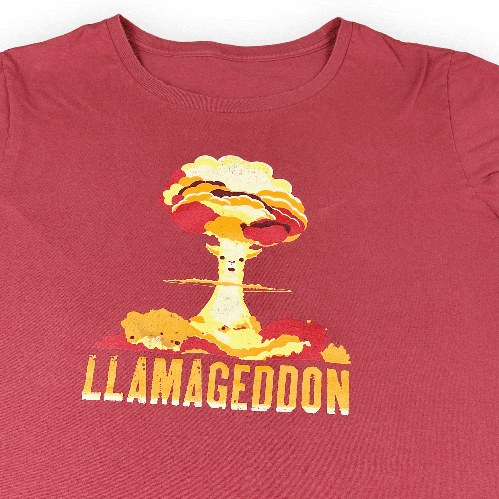 Llamageddon Mushroom Cloud Armageddon T-Shirt LARGE 2