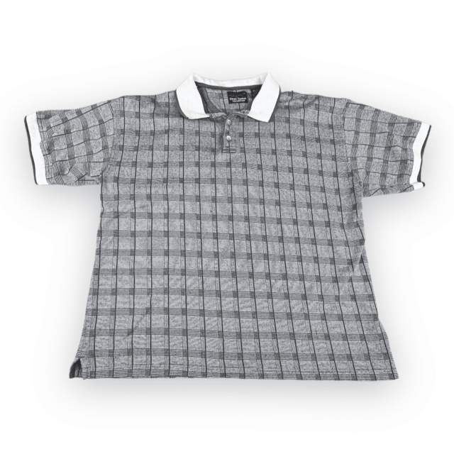 Y2K Greg Norman Collection Earth Tone Geometric Polo Shirt XL 3