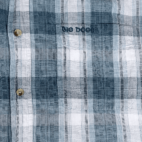 Y2K Big Dogs Blue Plaid Button Down Shirt LARGE