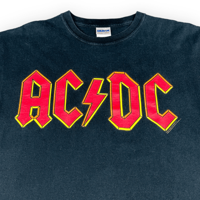 Y2K AC/DC Band Logo T-Shirt MEDIUM 4